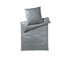 Elegante Mako-Satin Bettwäsche »Solid Jersey« Graphit 3506-09 Bettwäsche / 155x220 cm / 80x80 cm