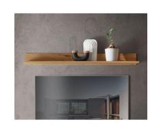 Massivholz »Lugano« Wandregal Rückwand Weißglas