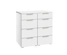 Hasena »Quatrine« Kommode Korpus MDF: 16-Anthracit / Front, Top: 80-Kernbuche natur, geölt