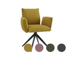 designline »SIT DOWN« Polsterstuhl Turn drehbar mit Armlehnen / rosa