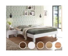 Hasena Pronto »Rapallo« Massivholzbett 200x200 cm / Buche weiss deckend, lackiert / 25 cm