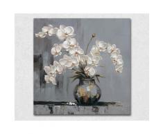 La Casa »Orchideen in Vase« Ölbild handbemalt 80x80 cm