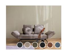 Innovation »GHIA« Design-Sofa Eiche Matt/Schwarz / 318 Cordufine Beige