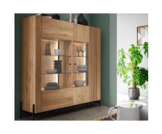 Massivholz »Ascona« Highboard VI 140x160x45 cm / Rückwand Standard / ohne Inlay / ohne Beleuchtung