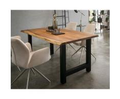 SalesFever »Saira« Esstisch Akazie mit H-Gestell 240x110 cm