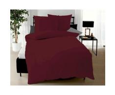 Kaeppel Mako-Satin Bettwäsche Uni 3000/612 burgund – erhältlich in 3 Größen