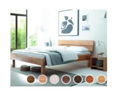 Hasena Wood-Line Massivholzbett Cantu/Duo 180x200 cm Buche walnuss 25 cm
