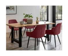 SalesFever »Saira-Steve« Esszimmergruppe Akazie beere Esstisch 160x85 cm