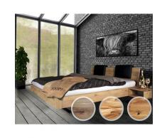BlackWood »Dolce Vita IV« Wildeiche Massivholzbett 200x220 cm / Wildeiche natur / ohne Kissen