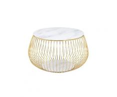 SalesFever »Corby II« Couchtisch Weiß/Gold