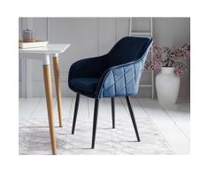 SalesFever »Freja« Armlehnstuhl Samt blau 61x85x45 cm