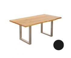 3S Frankenmöbel »Zingst« Massivholz Esstisch 160x90 cm / Metall Edelstahloptik