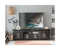 3S Frankenmöbel »Cosma« Massivholz TV Board VI grau – erhältlich in 1 Größen