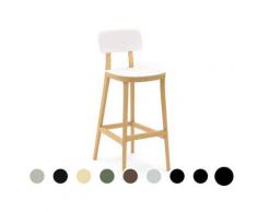 infiniti »PORTA VENEZIA« Designer-Barhocker FGLP74L Grau lackiert / S020 Weiss