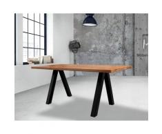 Massivholz »V-Loft« Wildeiche Esstisch 220x100 cm / Wildeiche natur