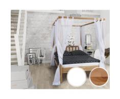 Schwarzwald Massivholz »Karoline« Himmelbett 140x200 cm / natur