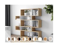 TemaHome »London« Regal II Weiß - Rückwand Walnuss