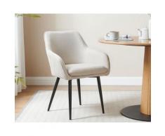 SalesFever »Freja« Armlehnstuhl Strukturstoff beige mit Steppung