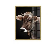 La Casa »Cow Portrait« Glasbild 90x120 cm