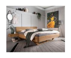 Massivholz »La Dolce Vita I« Wildeiche Massivholzbett 160x200 cm / mit Nako