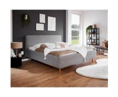 meise.möbel »Mattis« Polsterbett Webstoff mit Bettkasten 140x200 cm / beige / mit Bettkasten