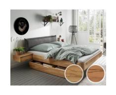Forestales »Cleveland« Massivholzbett V 200x200 cm / Wildeiche / mit Schubladen