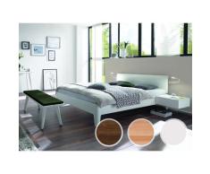 Hasena Fine-Line Designerbett Syma 18 Xylo/Vola 140x220 cm / Weiss deckend, lackiert