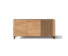 Massivholz »Ascona« Sideboard ohne Anthrazitglas / Holzfüße