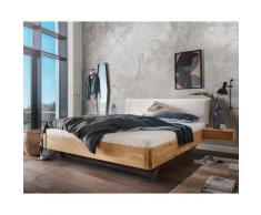 Massivholz »La Dolce Vita XVIII« Wildeiche Massivholzbett 180x200 cm / mit Nachttisch