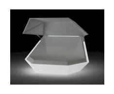 Vondom »FAZ« Outdoor Daybed inkl. Sonnenblende & LED-Beleuchtung Bronze / LED Weiss