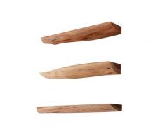 designline »Edge« Massivholz Wandregal 3er-Set