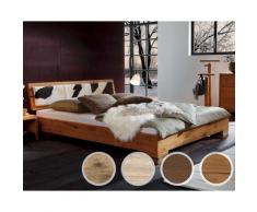 Hasena Oak-Line Wild Massivholzbett Cadro Onito/Alpa 180x200 cm natur