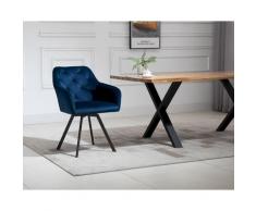 SalesFever »Fiona« Polsterstuhl mit Drehfunktion blau 61x85x62 cm