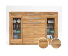 Massivholz »Basel« Highboard Wildeiche bianco