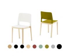 infiniti »SETTESUSETTE« Designer-Stuhl FGVAN Buche natur / P557C Hellgrün