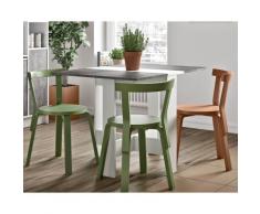 TemaHome »Papillon« Esstisch Weiß mit Concrete 103x73x76 cm