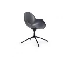 infiniti »COOKIE« Swivel Design-Stuhl Chrom Schwarz