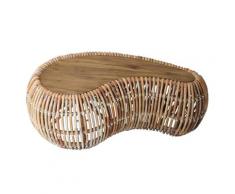 SIT Rattan und Teak Couchtisch – erhältlich in 2 Ausführungen
