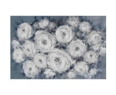 La Casa »Blüten weiss dunkelgrauer Hintergrund« Ölbild handbemalt 120x80 cm auf Leinwand