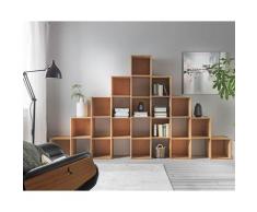 Massivholz »Thomas« Würfel-Element mit Rückwand Abdeckplatte für 3 Würfel-Elemente / Buche