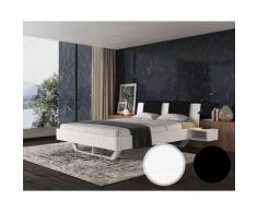 BlackWood »Dolce Vita I WHITE-EDITION« Massivholzbett 140x200 cm / Wildeiche weiss / ohne Kissen