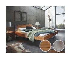 Hasena Oak-Line Wild Massivholzbett Aosta Indus/Sion 160x200 cm / Wildeiche natur, gebürstet, geölt