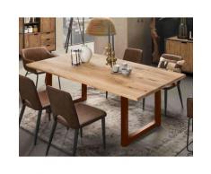 SIT Tops & Tables »Nebraska« Esstisch Wildeiche 180x100 cm / Eisen antikschwarz