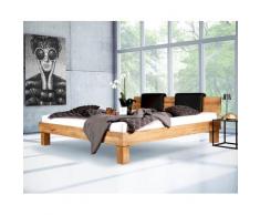 BlackWood »Buona Vita« Wildeiche Massivholzbett 100x220 cm / Wildeiche natur
