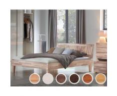 Hasena Wood-Line Massivholzbett Juve/Stecca 200x200 cm Buche kirschbaum 20 cm