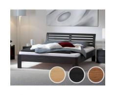 Hasena Oak-Line Massivholzbett Ronda/Soleo 200x200 cm Eiche graphit 20 cm