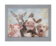 La Casa »Bauernhoftiere Selfie« Ölbild handbemalt 100x70 cm