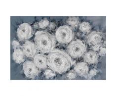 La Casa »Blüten weiss dunkelgrauer Hintergrund« Ölbild handbemalt 120x80 cm