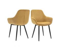 SalesFever »Steve« Armlehnstuhl 2er-Set gold 64x86x59 cm