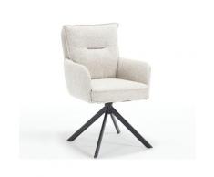 SalesFever »Linus« Armlehnstuhl mit Drehfunktion beige 60x93x67 cm